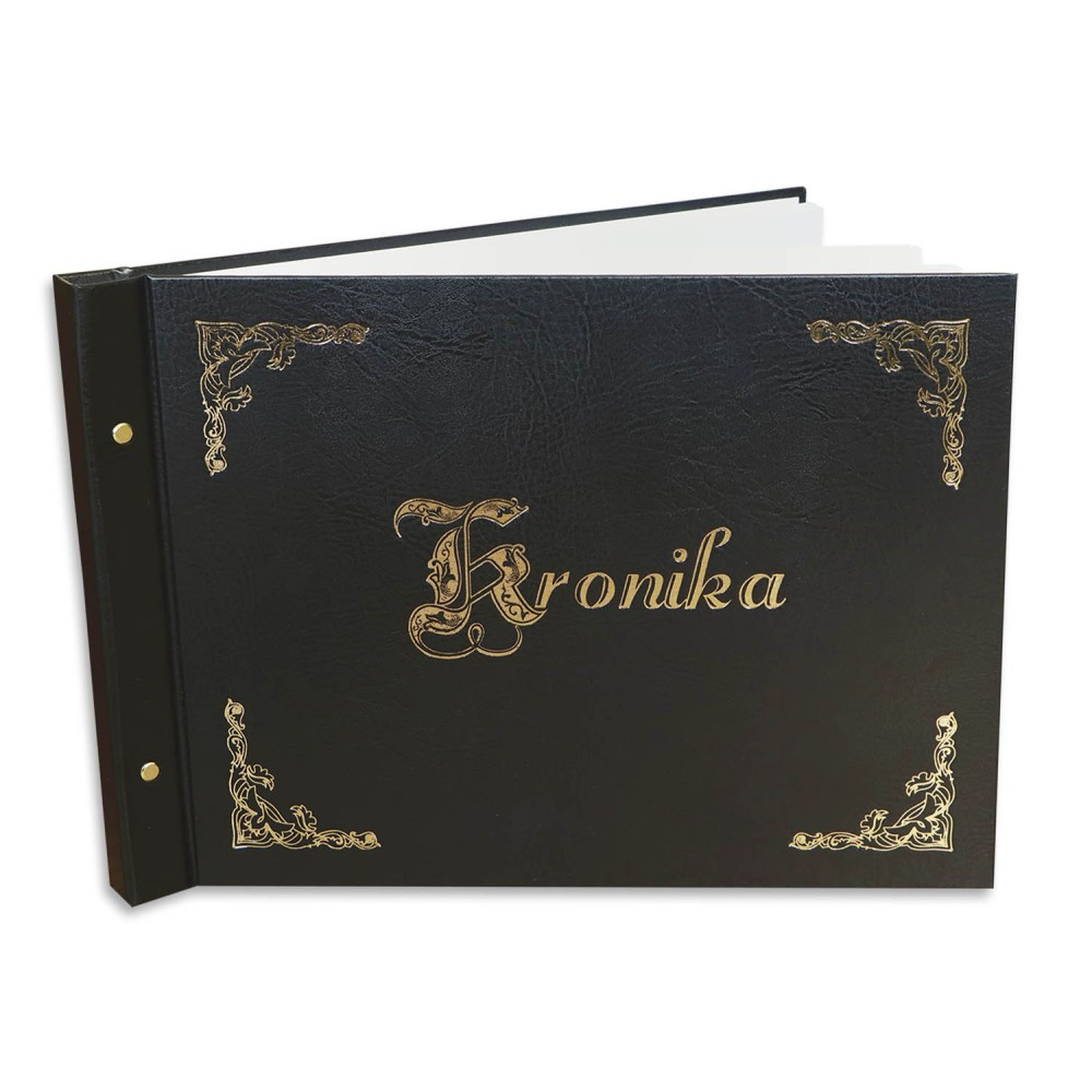Kronika 420x297 poziom złocona czarna Warta 1829-319-019